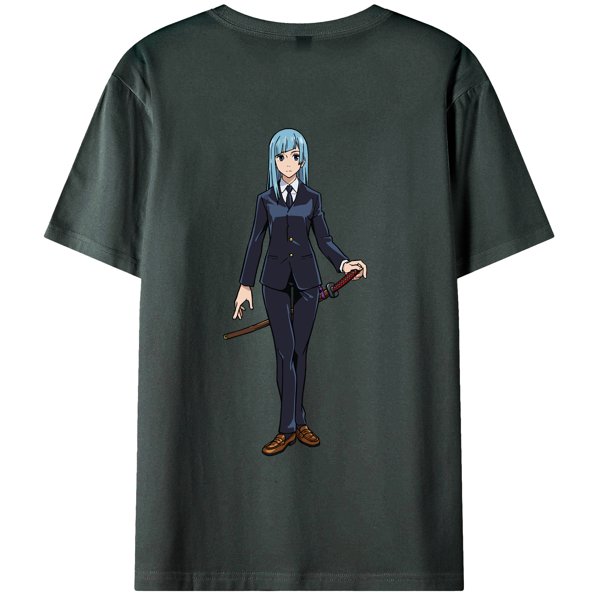 （画像用） 呪術廻戦 Jujutsu Kaisen 綿100％ メンズ半袖Tシャツ（バックプリント） 通気性